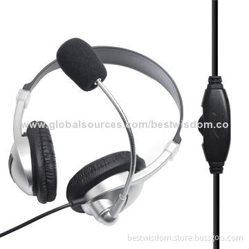 Noise Cancelling Computer Headset with Mic, 3.5mm Plug Diameter